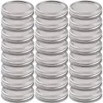 Newk 24 Sets Wide Mouth Mason Jar Lids and Bands, Reuseable Metal Mason Jar Canning with Silicone Gasket Lids Fits Ball, Kerr & More Jars24 Lids&24 B