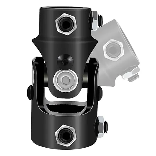 1" DD x 1" DD Steering Universal U-Joint Black 83mm (3-1/4") Working Angle 35°Degree Single U Joint Coupler Shaft