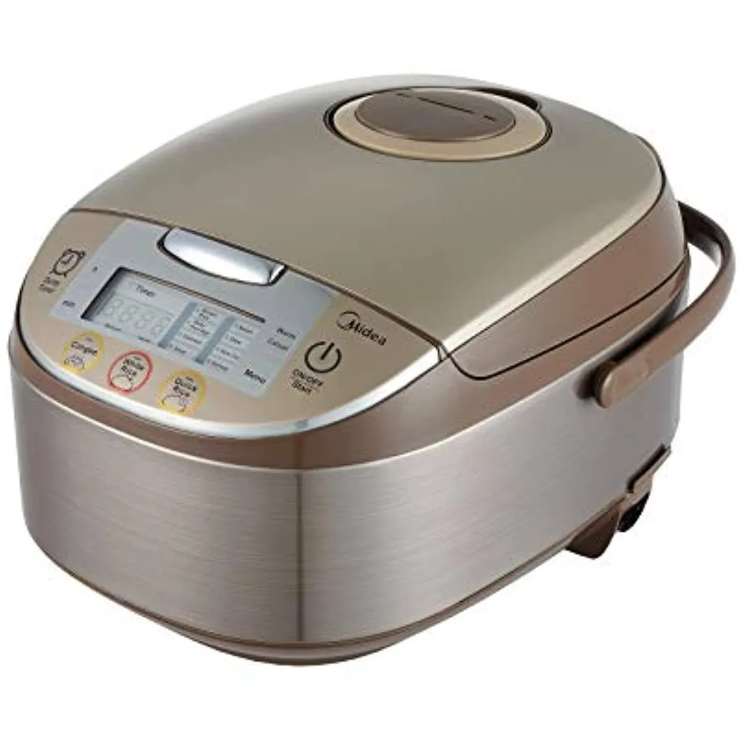 Midea Micom Rice Cooker, Digital Multi-Function<wbr/>al Ricer Cooker/Steamer<wbr/>, Brown