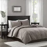 Madison Park Harper Faux Velvet Reversible 3 Piece Coverlet Set Full/Queen