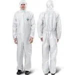 Medtecs Hazmat Suits 6 Sizes Options Disposable Coveralls Suit