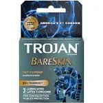 Trojan Sensitivity Bareskin Lubricated Latex Condoms - 3 pack