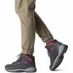 Columbia Women's Newton Ridge Waterproof Omni-Heat II, Dark Grey/Beetroot, 8