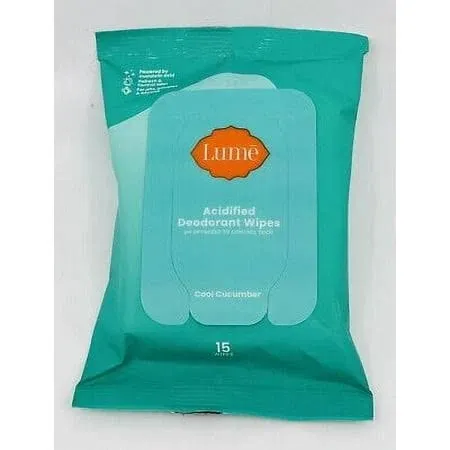 Lume Acidified Deodorant Wipes