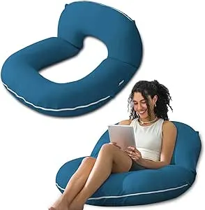 INSEN Reading Pillow, Back Pillow for Sitting in Bed for Reading, Nurse & Relax, Reading Pillow for Adults, Moms & Kids, Sit Up Pillow for Bed