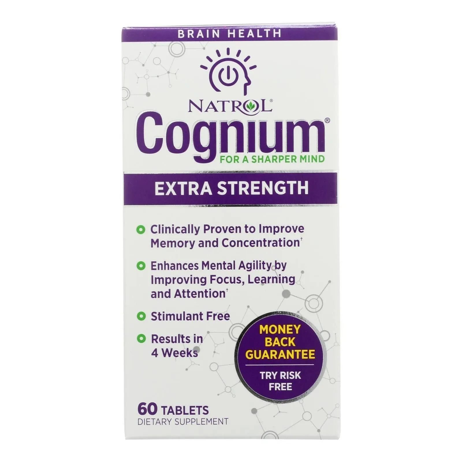 Natrol COGNIUM Extra Strength - 60 Tablets