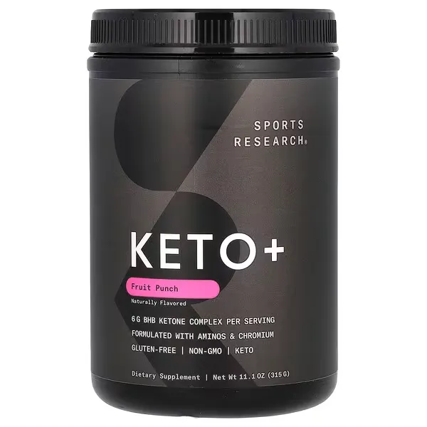 Sports Research Keto Plus with goBHB + Amino Acids - 30 Servings Fruit Punch