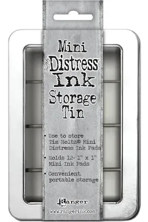 Tim Holtz Mini Distress Ink Storage Tin - Holds 12 TDA42013