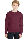 Jerzees 562B Youth NuBlend Fleece Crew - Deep Purple - L