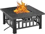 Propane Fire Pit, 30 Inch Outdoor Gas Fire Table, 50,000 BTU Square Firepit