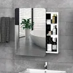 18&#039;&#039; x 26&#039;&#039;/46cm x 66cm Wall Mount Bathroom Medicine Cabinet Mirror Sliding D...