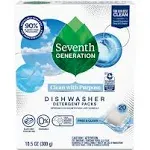 Seventh Generation Free & Clear Dishwasher Detergent Packs 20 Count