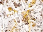 10 lb. White and Gold Metallic Blend Crinkle Paper