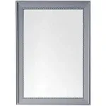 James Martin 29" Bristol Rectangular Mirror, Silver Gray