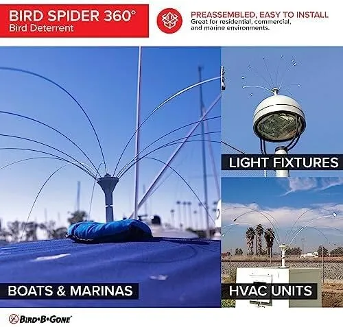 Bird B Gone Bird Spider 360 Spinning Bird Deterrent - MMBS200-SPN