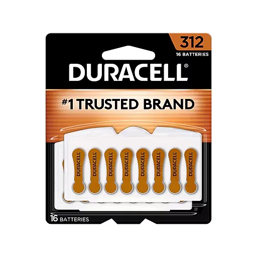 Duracell Hearing Aid Batteries, 312 - 16 pack