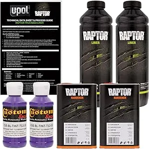 U-POL Raptor Bright Purple Urethane Spray-On Truck Bed Liner & Texture Coating, 2 Liters