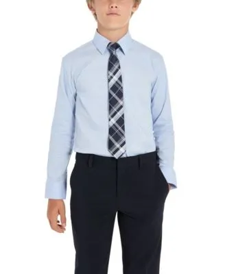 Kenneth Cole Boys' Reaction Dress Shirt and Tie Set