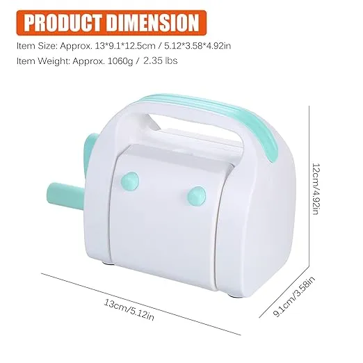 Mini Die Cutting and Embossing Machine for DIY Crafts 3.5" Feed Slot for 3" Paper and Other Materials