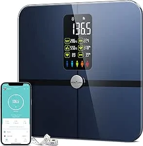 Body Fat Scale, Posture Extra Large Display Digital Bathroom Wireless Weight Scale Composition Analyzer with Heart Rate Heart Index & Body Shape