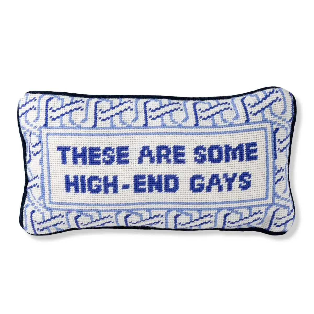 Furbish Studio High-end Gays Needlepoint Throw Pillow