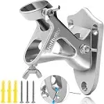 Uelfbaby Flag Pole Holder Bracket with Drainage Design, 304 Stainless Steel Heavy Duty Flag Pole Bracket Mounting Bracket 2 Positions for 1 inch