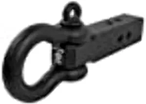 BulletProof Hitches - 2.5" Shackle Hitch Receiver with 36,000 lb. Rating and D-Ring/Clevis - Tow Hitch Shackle for 2.5" Receivers - Extreme Duty, Solid Steel, Black Powder Coat