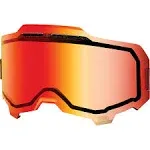 100 Percent Armega Vented Dual Lens Red Mirror