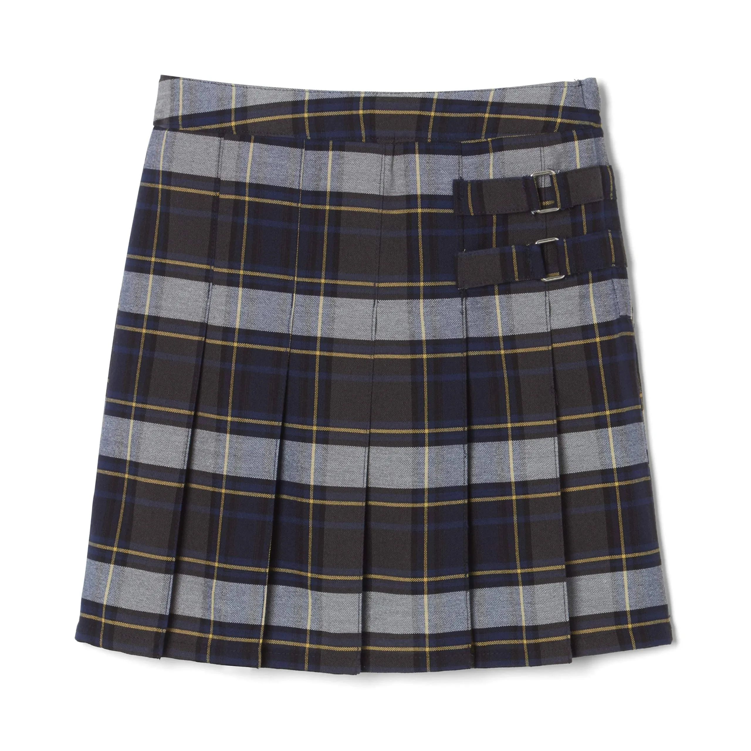 French Toast Plaid Two-Tab Scooter Girls Navy Red Plaid 10