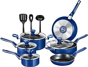 NutriChef 13 Piece Kitchenware Pots and Pans, Non-Stick Cookware Set