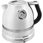 KitchenAid Pro-Line 1.6 Qt. Frosted Pearl White Electric Kettle