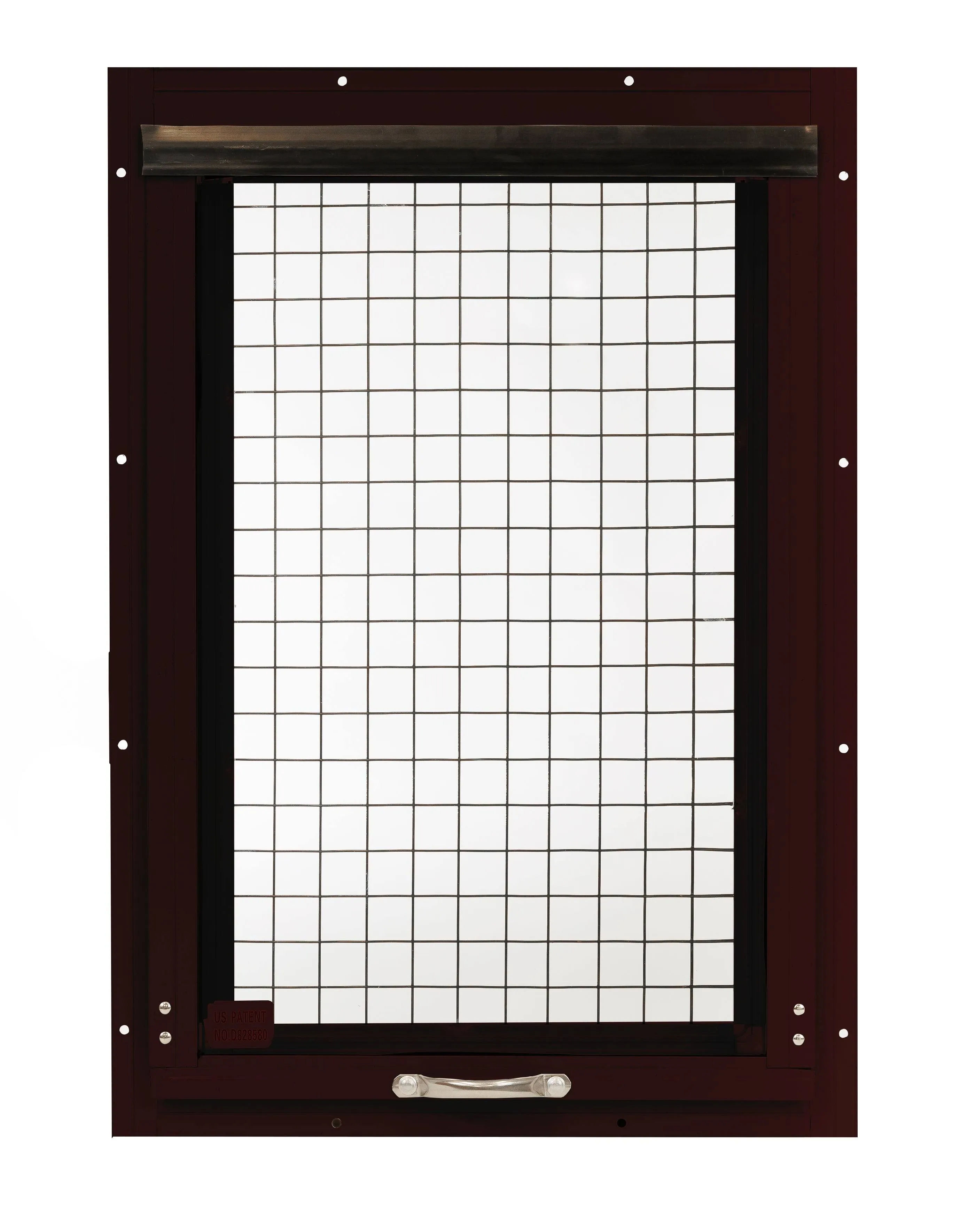 Chicken Coop Window 14" W x 21" H, Flush Mount Tilt Out Brown for Chicken Coops, Sheds, and Playhouses 1 PK (WCC1421BR-BX1)