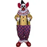 Haunted Hill Farm Motion-Activated Startling Arms Clown by Tekky, Premium Talking Halloween Animatronic, Plug-in or Battery