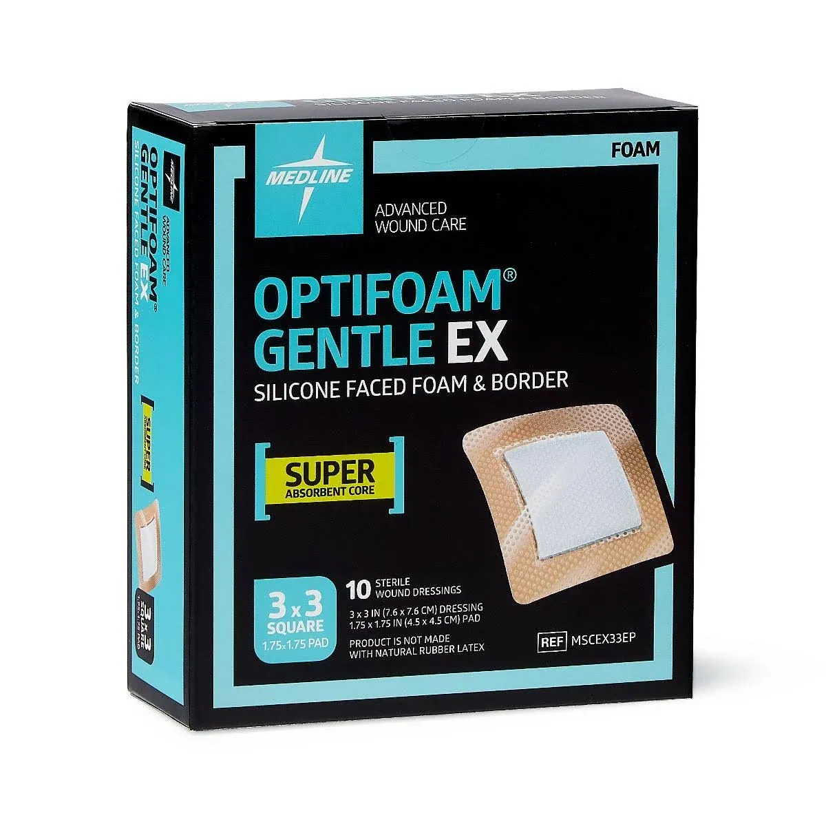 Medline Optifoam Gentle EX Bordered Foam Dressing