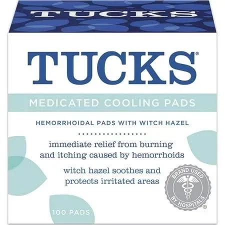 Tucks Md Cool Hemorrhoid Pad, 100 Count