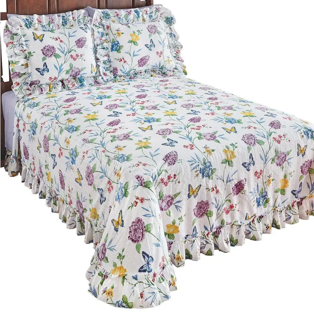 Butterfly Joy Lightweight Plisse Bedspread