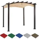 Garden Winds Replacement Canopy Top for Hampton Bay Arched Pergola - Riplock 350, Beige