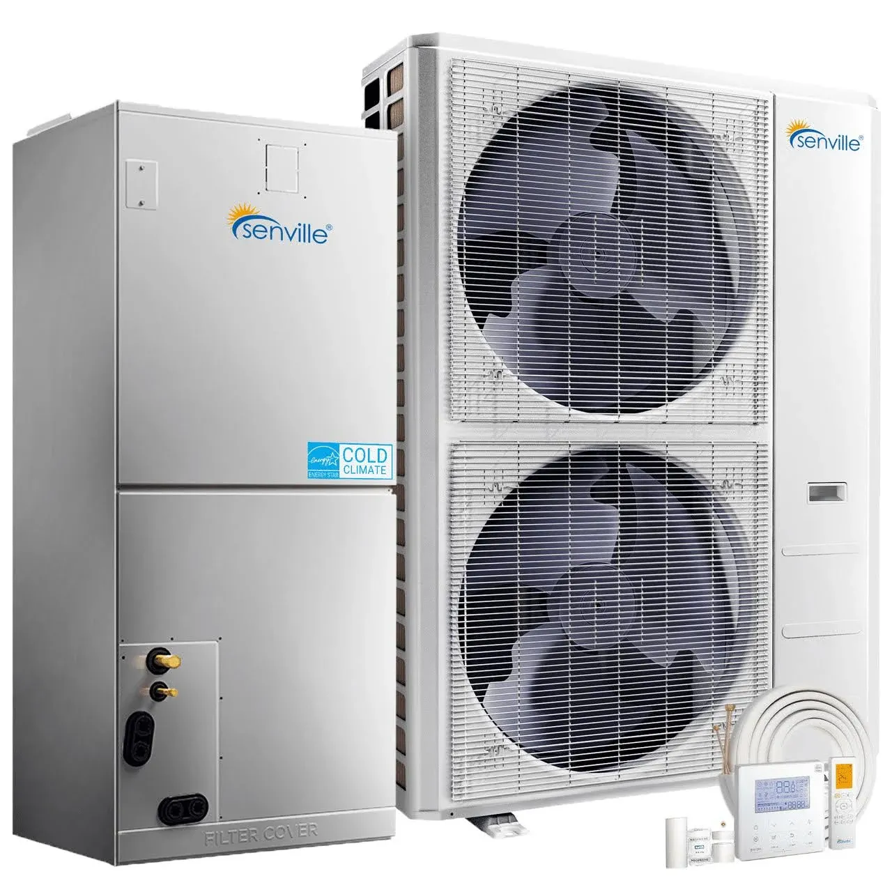 Senville 3 Ton Central Air Conditioner Heat Pump Split System 36000 BTU Inverter Variable Speed 15K Aux 208230V