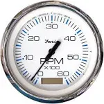 Faria Chesapeake White SS 4" Tachometer w/Hourmeter - 7000 RPM (Gas) (Outboard)