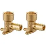 (Pack of 2) EFIELD PEX A Expansion Brass Fitting 3/4"x 1/2" Female NPT Drop-Ear Elbow, ASTM F1960