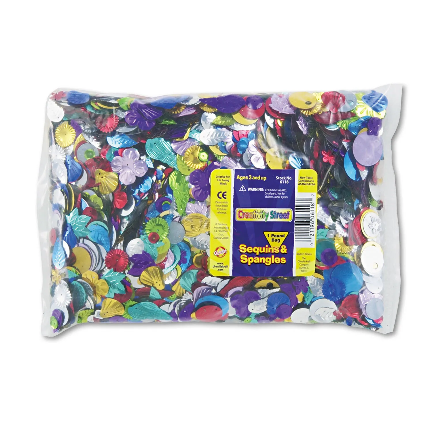 Sequins &amp; Spangles 1lb Classroom Pack Assorted Shapes &amp; Colors