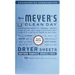 Mrs. Meyer's Clean Day Dryer Sheets Rain Water 80 Sheets