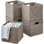 Best Choice Products Hyacinth Storage Baskets Set of 5