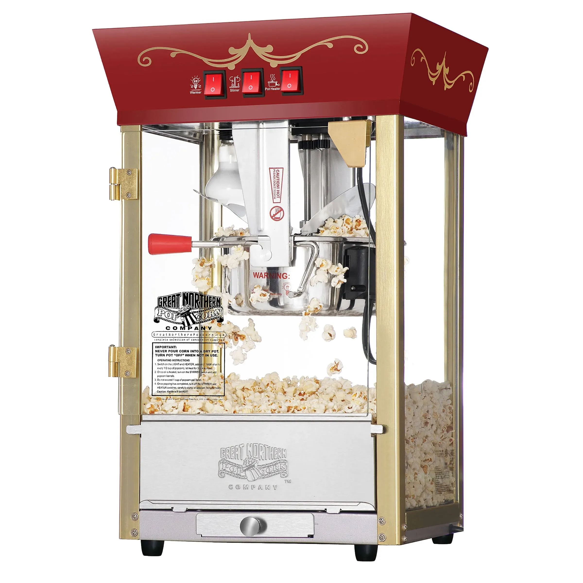 Great Northern Red Matinee Movie Popcorn Machine 6091