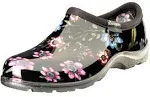 Sloggers® Women's Waterproof Comfort Shoes - Size 8 - Black - Ditsy Spring Print B0632831 - Horticulture Source