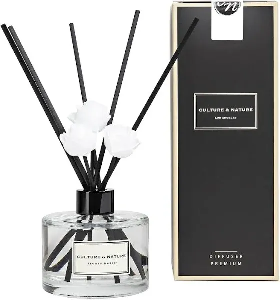 Reed Diffuser Set, 6.7 Oz(200Ml) Black Cherry Scented Diffuser with 6 Oil Diffus