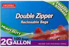 1 Quart Zipper Bags - Reclosable Storage and Freezer Bags - Premium One Quart...