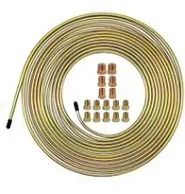 Upgraded Brake Line Tubing Kit - 25 Ft. of 3/16 Copper Coated Flexible Tube