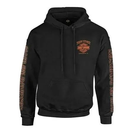 Harley-Davidson® Men's Eagle Piston Long Sleeve Pullover Hoodie, Black 30299949