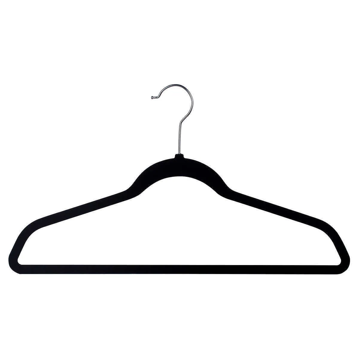 NEW 50 BLACK Flocked Hangers